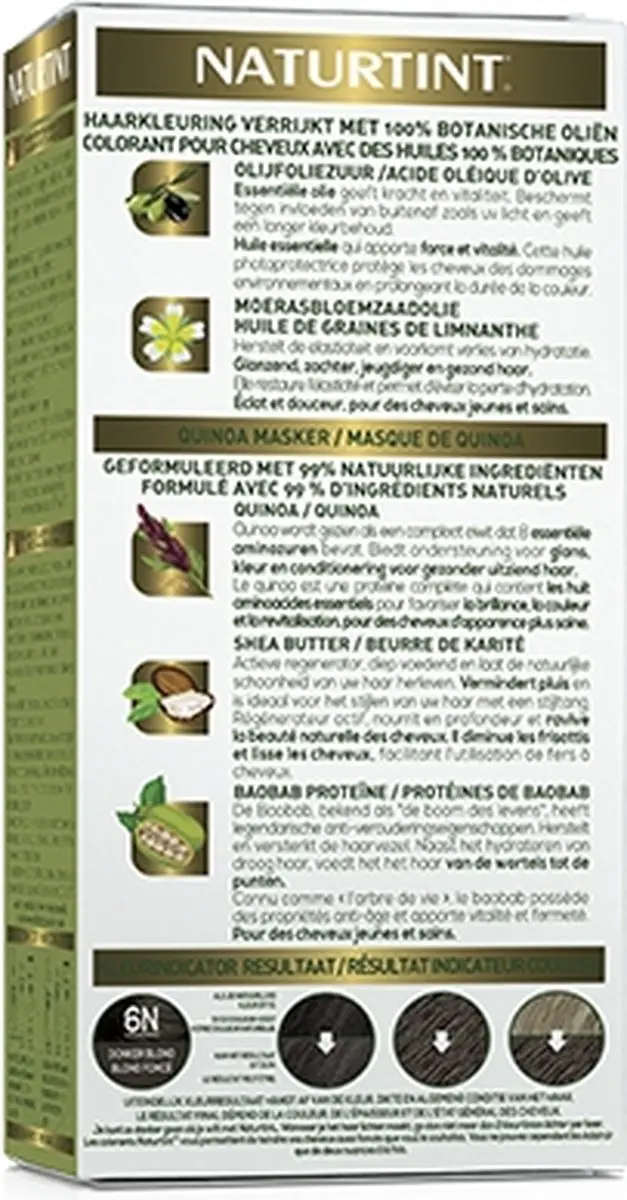 Naturtint Donker Blond Haarkleuring 170ml - Vegan & Ammoniakvrij