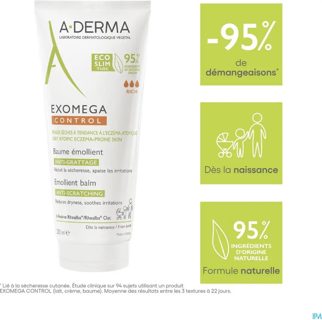 A-Derma Exomega Control Verzachtende Balsem 200ml