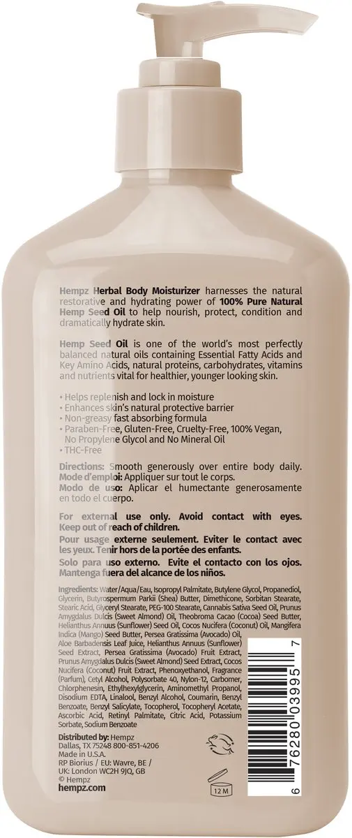 Hempz Original Koa & Sweet Almond Bodycrème 500ml