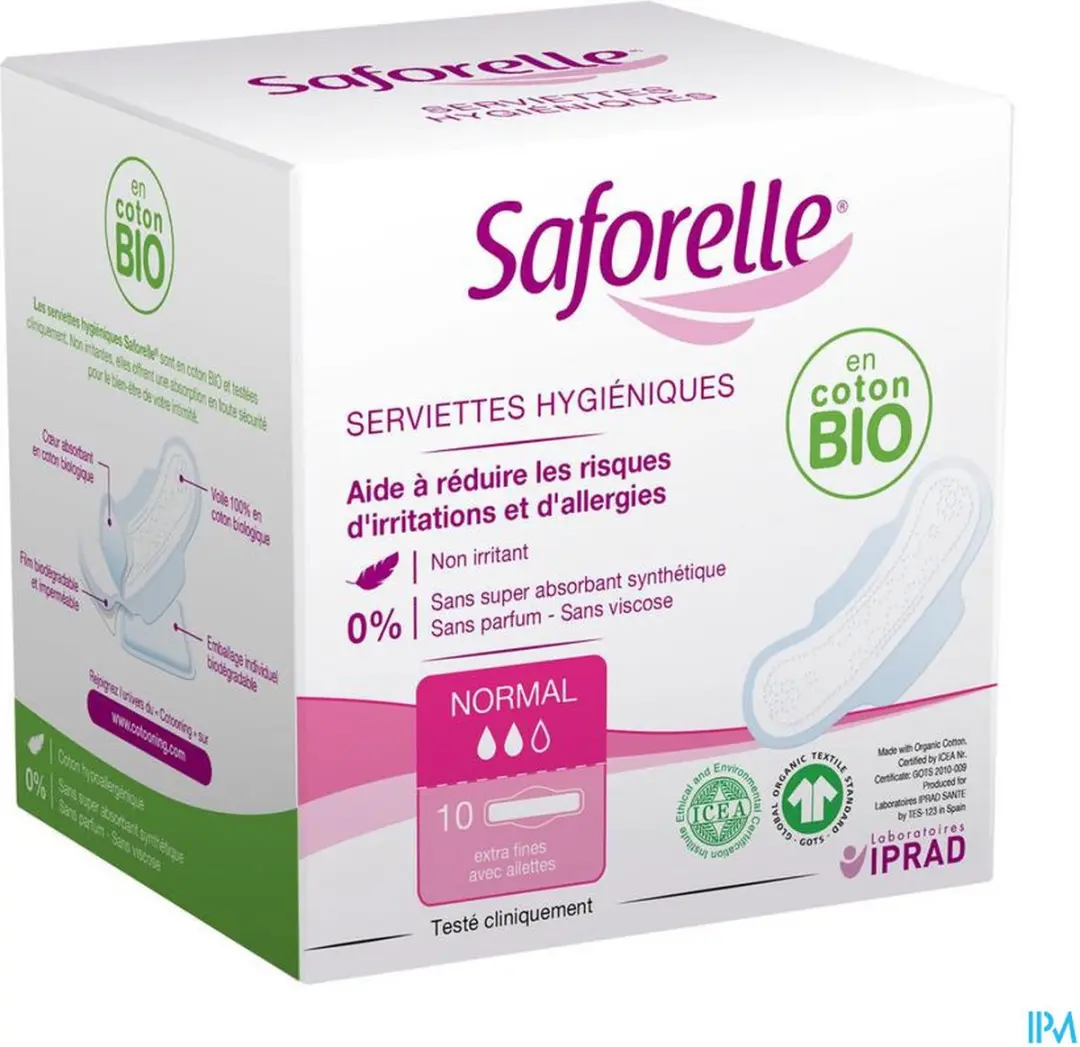 Saforelle Sanitaire Servetten Normaal - 10 Stuks