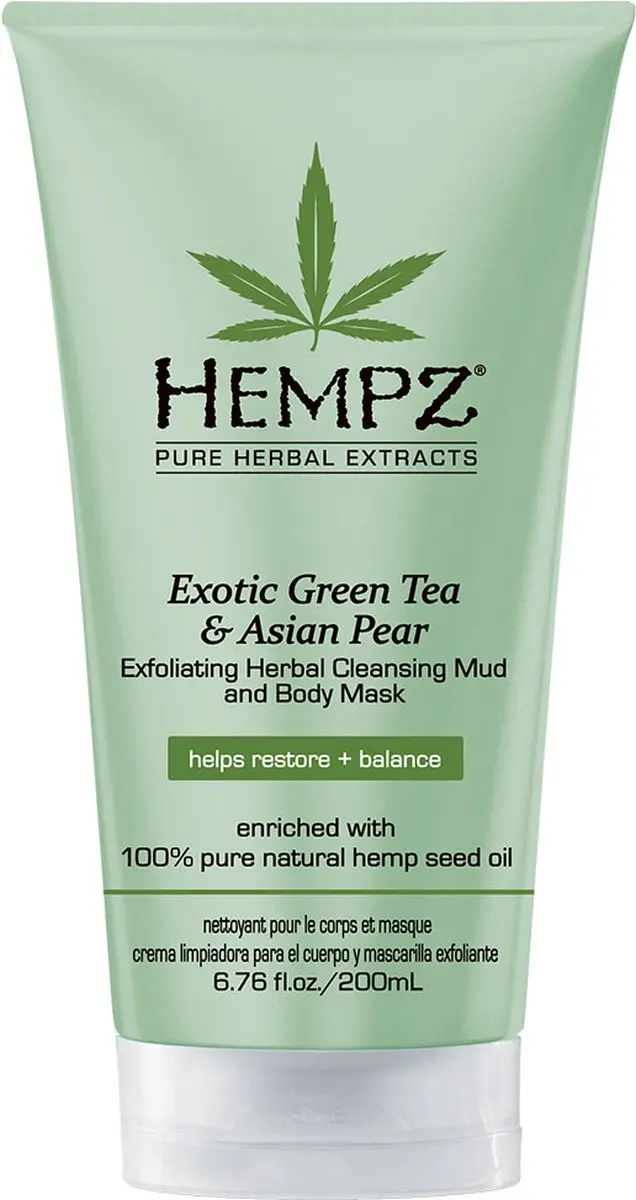 Hempz Exotic Green Tea & Asian Pear Exfoliërende Herbal Cleansing Mud & Body Ma