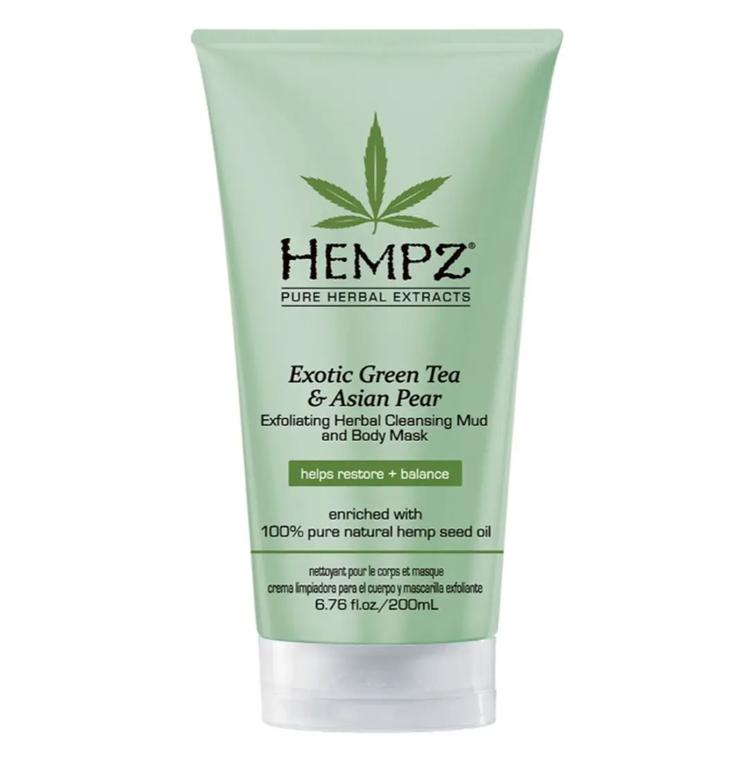 Hempz Exotic Green Tea & Asian Pear Exfoliërende Herbal Cleansing Mud & Body Mask 200ml