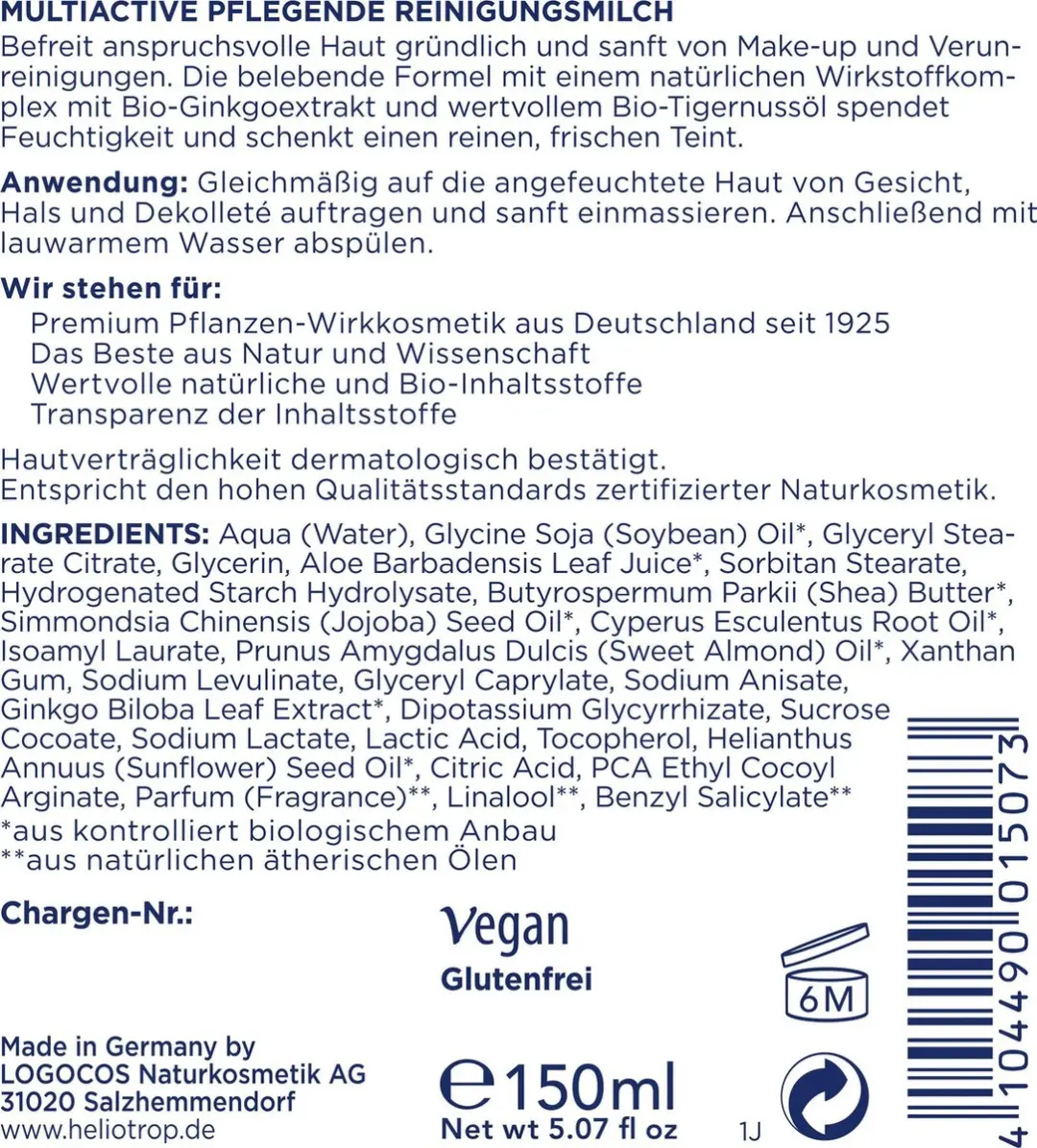 Heliotrop Multiactive Reinigingsmelk 150ml