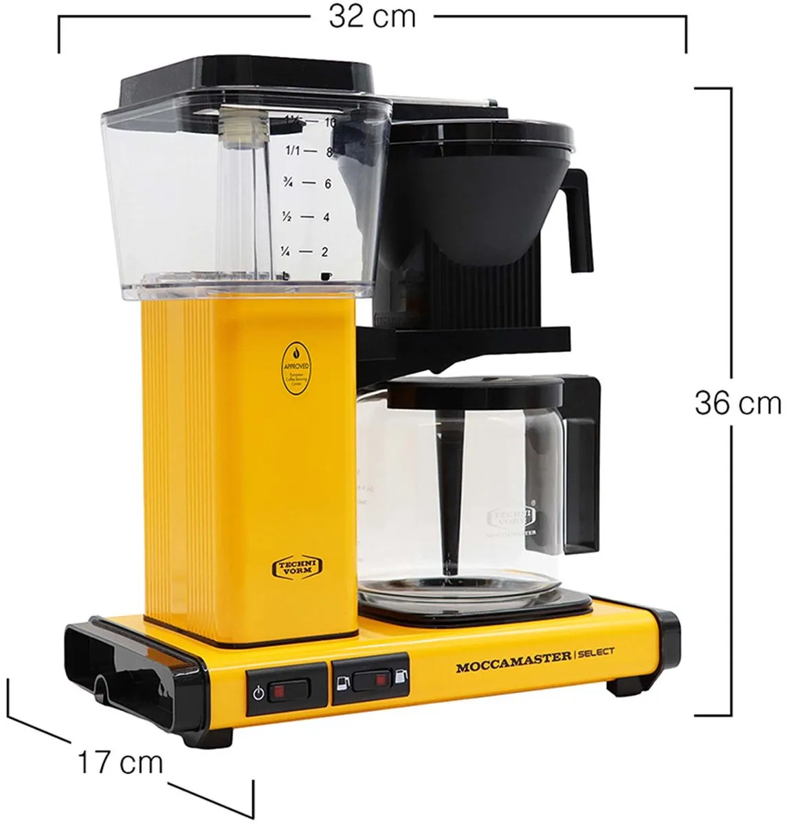 Moccamaster KBG Select - Filterkoffiezetapparaat - Yellow Pepper - 5 jaar garantie