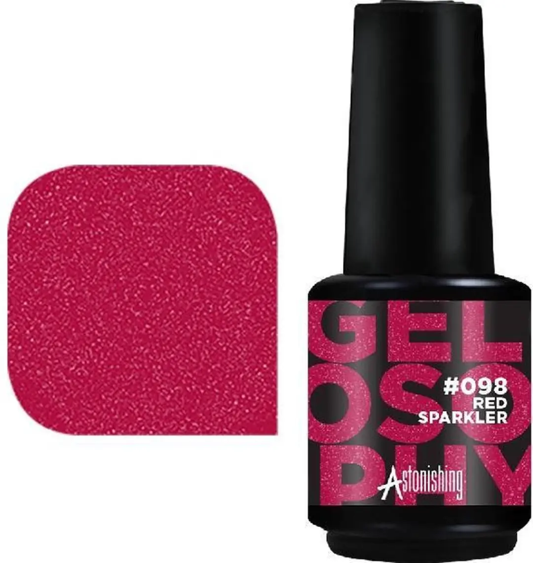Astonishing Gelosophy #098 Red Sparkler Gellak 15ml