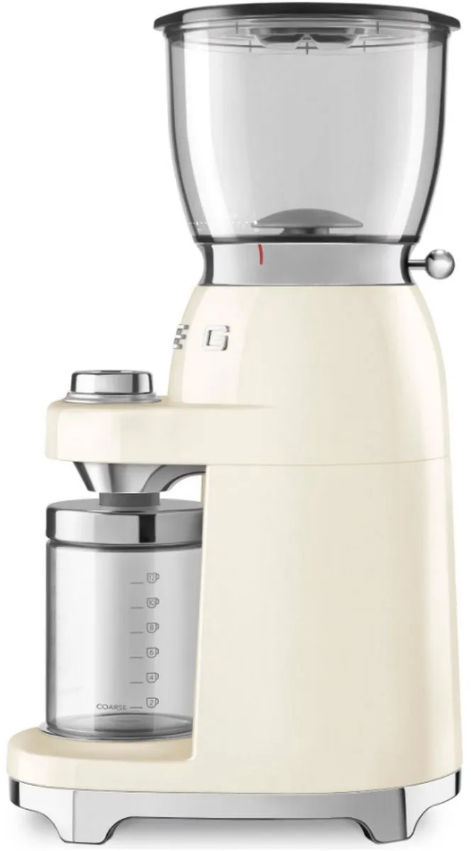 Smeg CGF11CREU Elektrische Koffiemolen - 150W - 30 Maalstanden - Crème