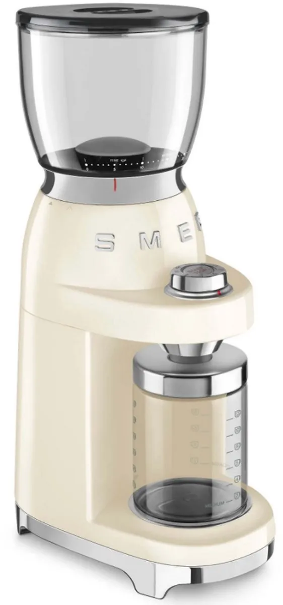 Smeg CGF11CREU Elektrische Koffiemolen - 150W - 30 Maalstanden - Crème - afbeelding 6 van 6