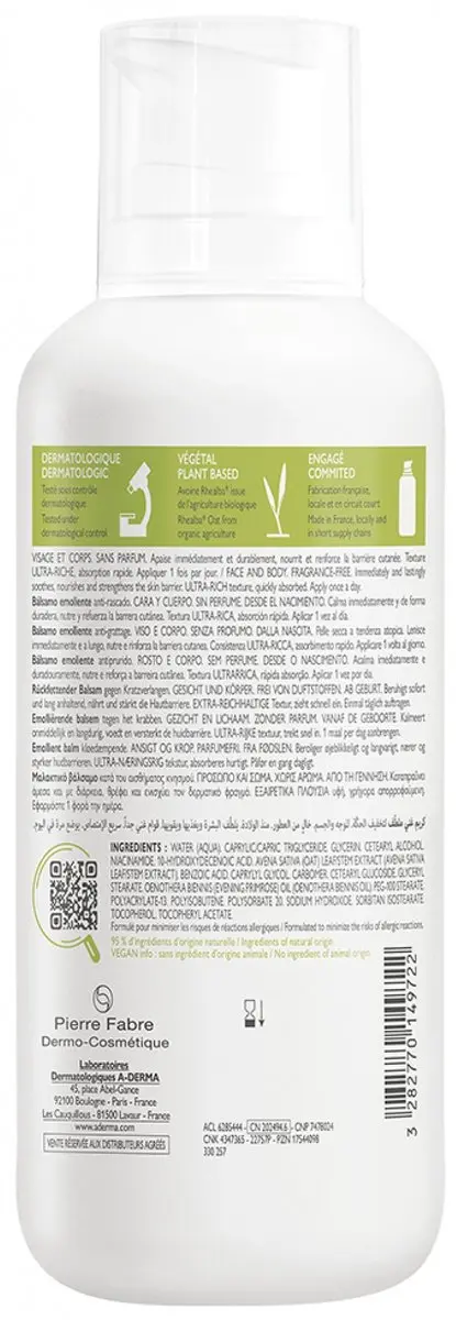 A-Derma Exomega Control Balsem 400ml