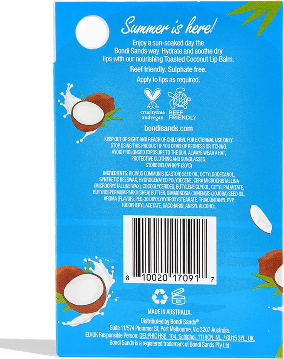 Bondi Sands SPF 50+ Lip Balm Toasted Coconut - 25g
