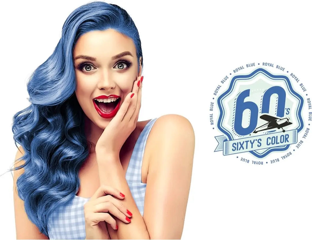 Hairgum Sixty's Color Royal Blue Semi-permanente kleurstof 60ml