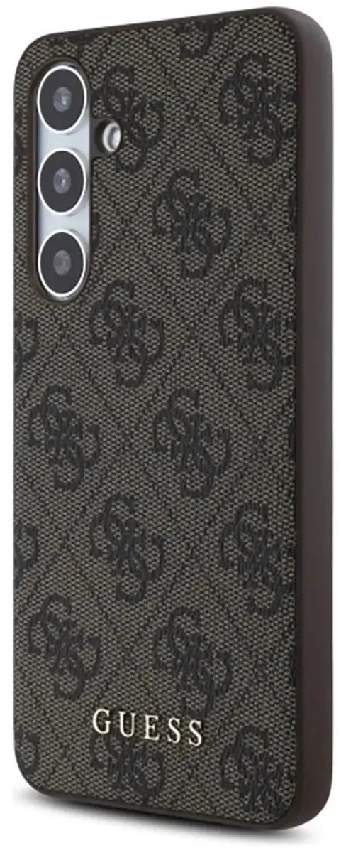 GUESS S24 FE Serie Hardcase Telefoonhoesje - Bruin Metallic