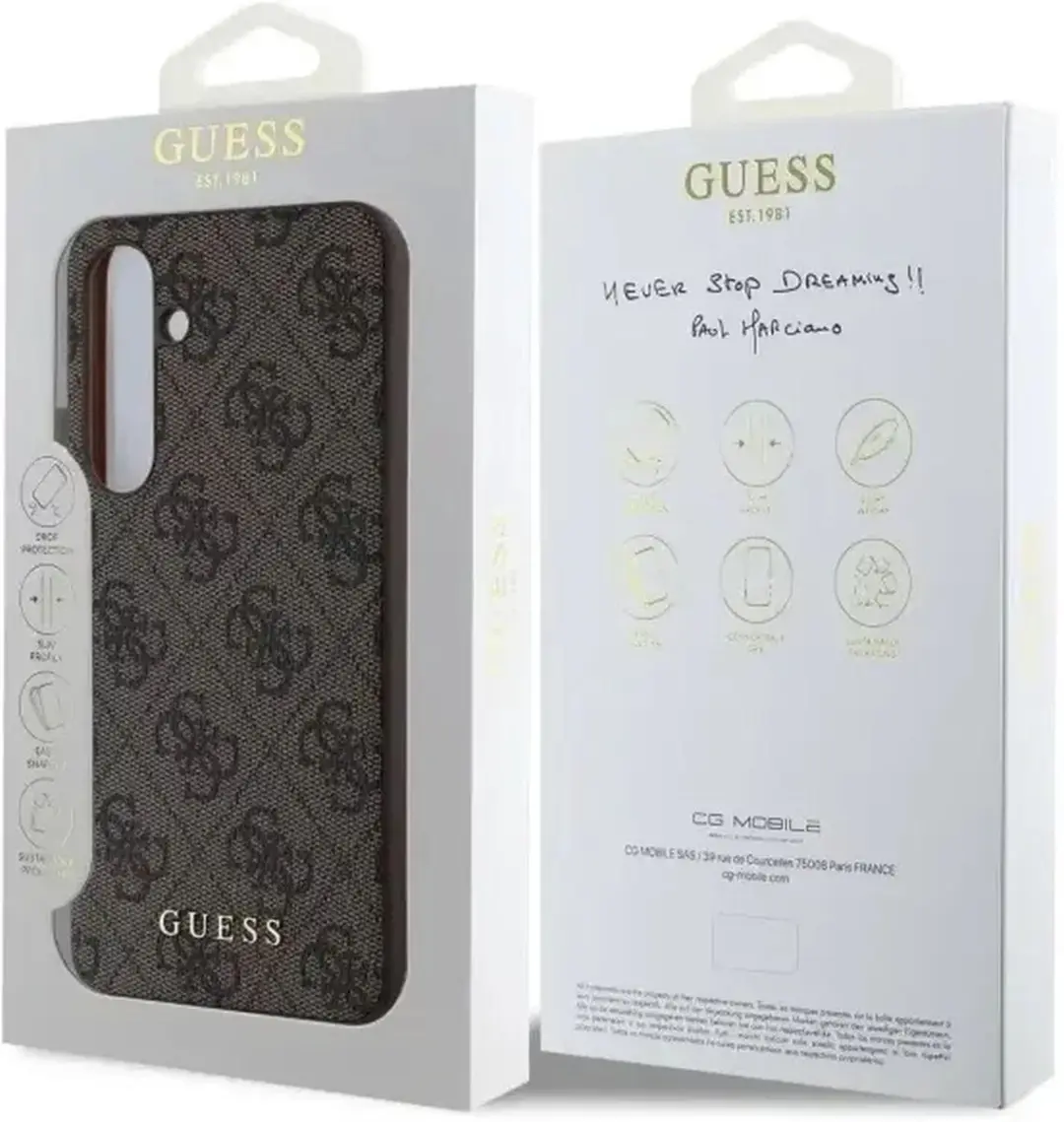 GUESS S24 FE Serie Hardcase Telefoonhoesje - Bruin Metallic - afbeelding 6 van 6