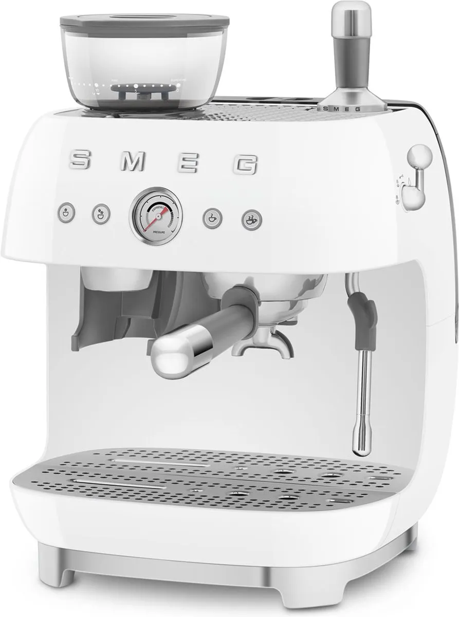 Smeg EGF03 Espressomachine met bonenmaler - Wit