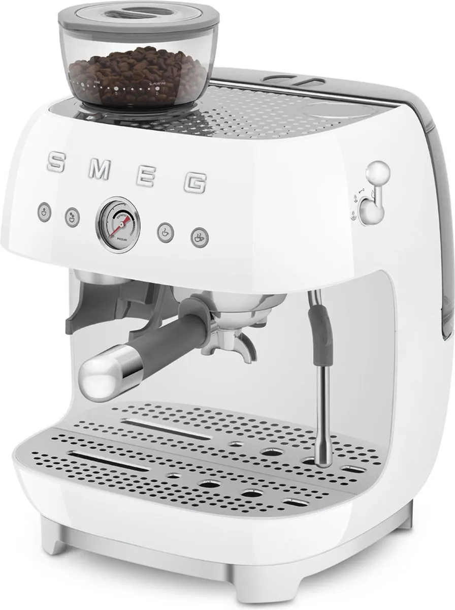 Smeg EGF03 Espressomachine met bonenmaler - Wit