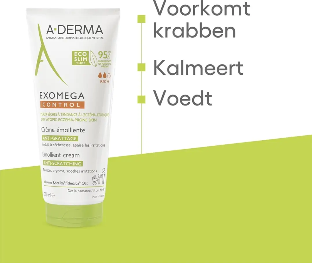 A-Derma Exomega Control Jeukwerende Crème 200ml