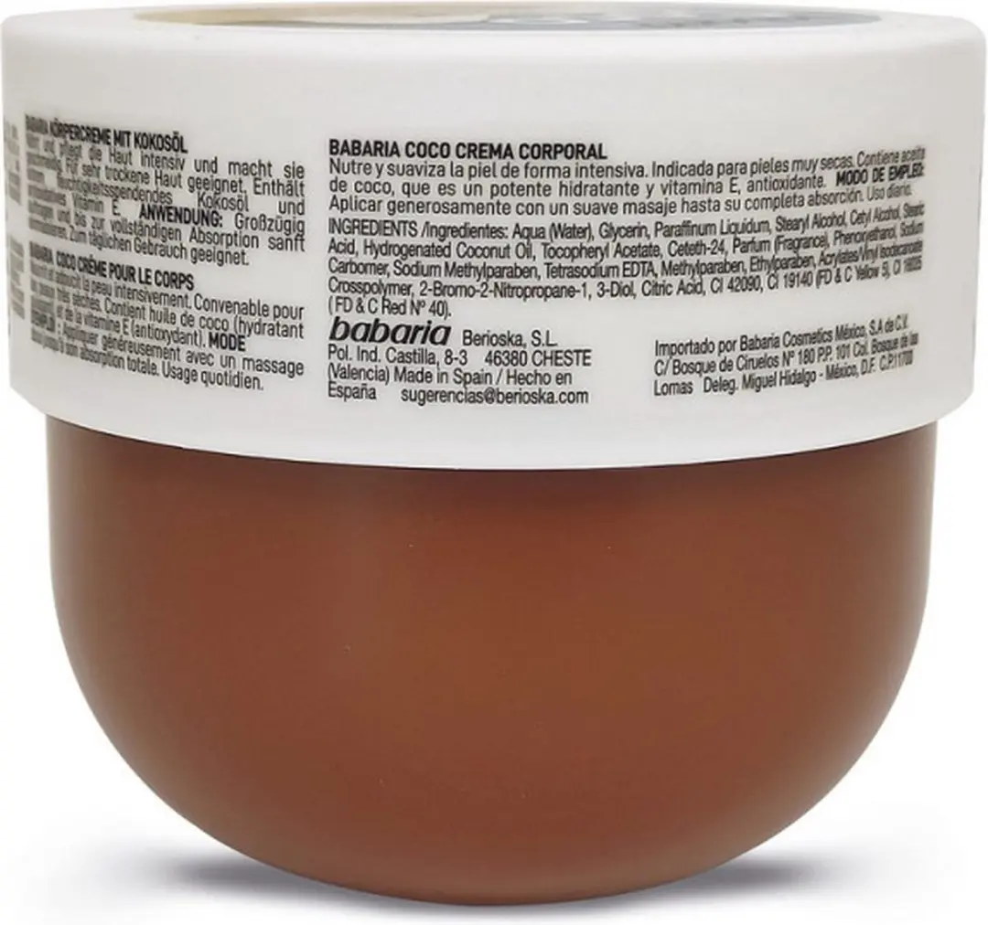 Babaria Kokosnoot Lichaamscrème 400ml