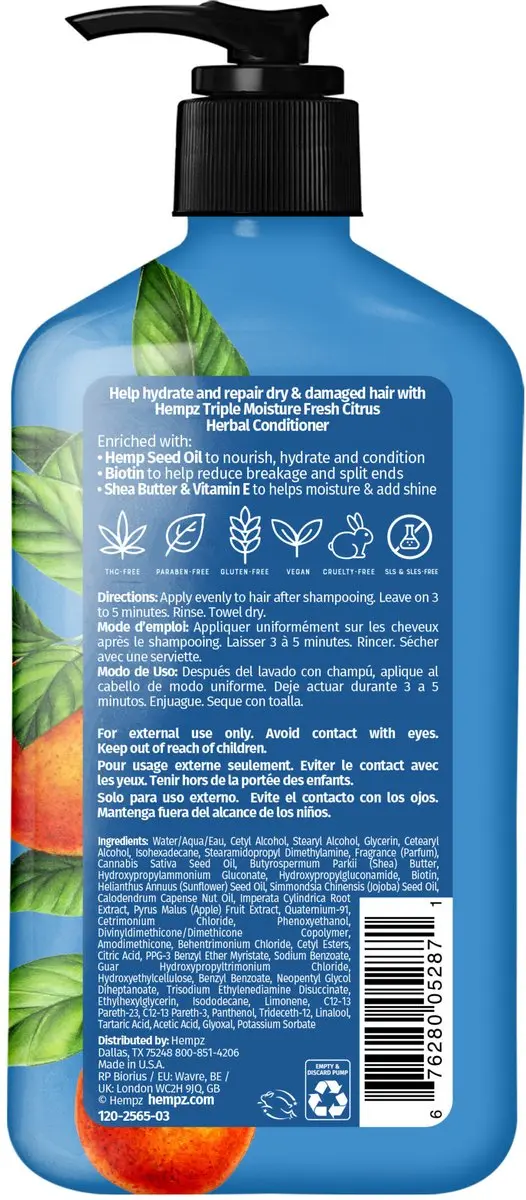 Hempz Triple Moisture Fresh Citrus Conditioner 500ml