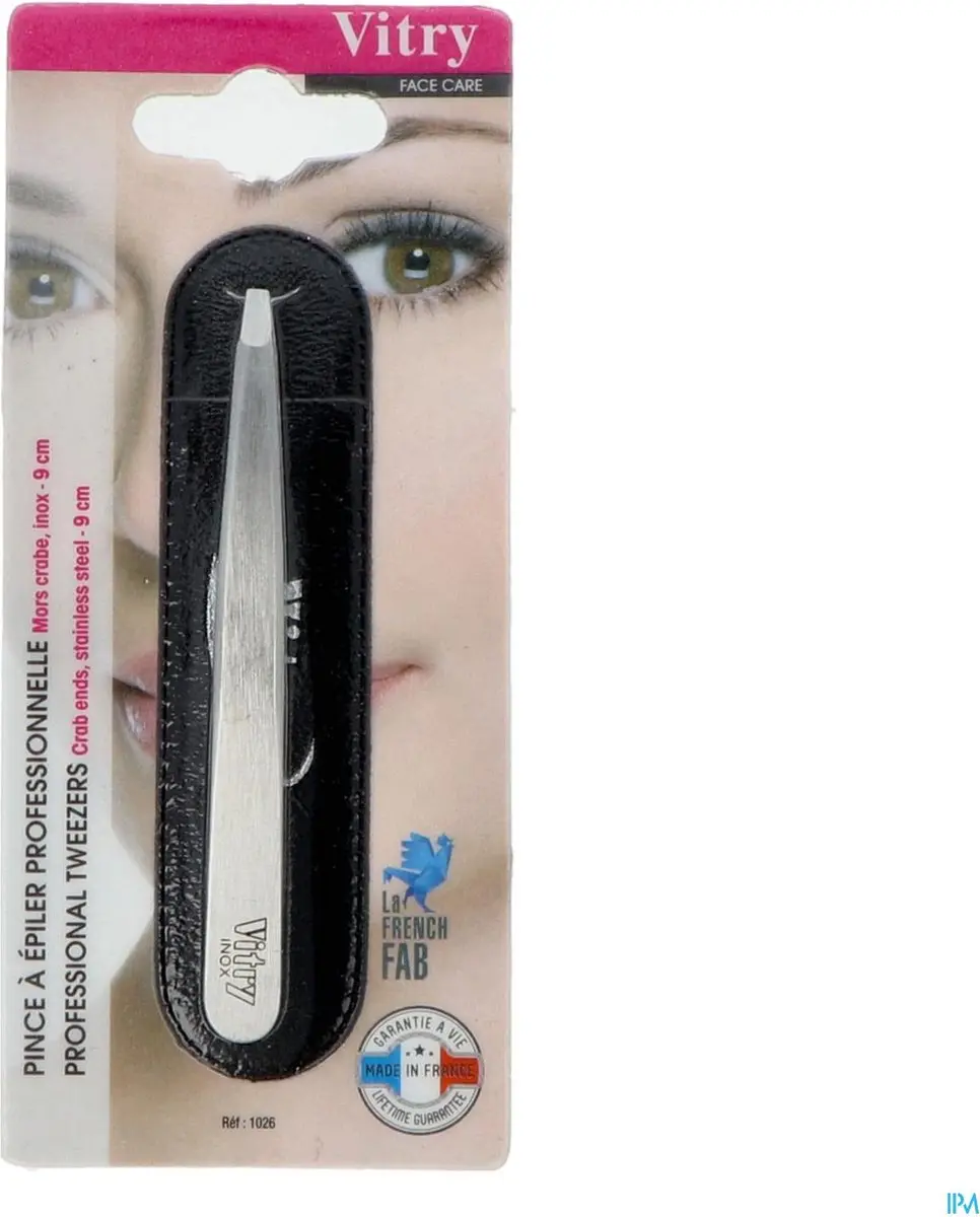 Vitry Professionele Pincet Krabkaak 9cm - Roestvrij Staal - Grijs