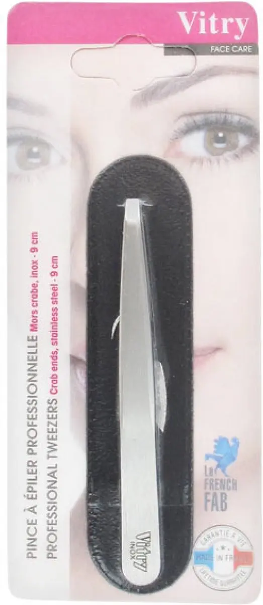 Vitry Professionele Pincet Krabkaak 9cm - Roestvrij Staal - Grijs