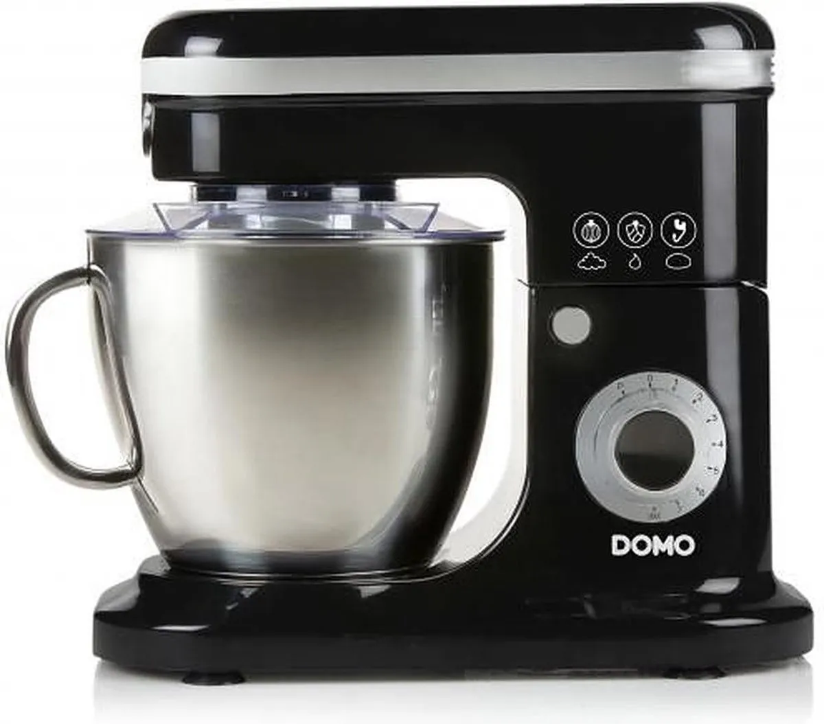 Domo DO1023KR Keukenmachine 1200W - 6L RVS - Zwart