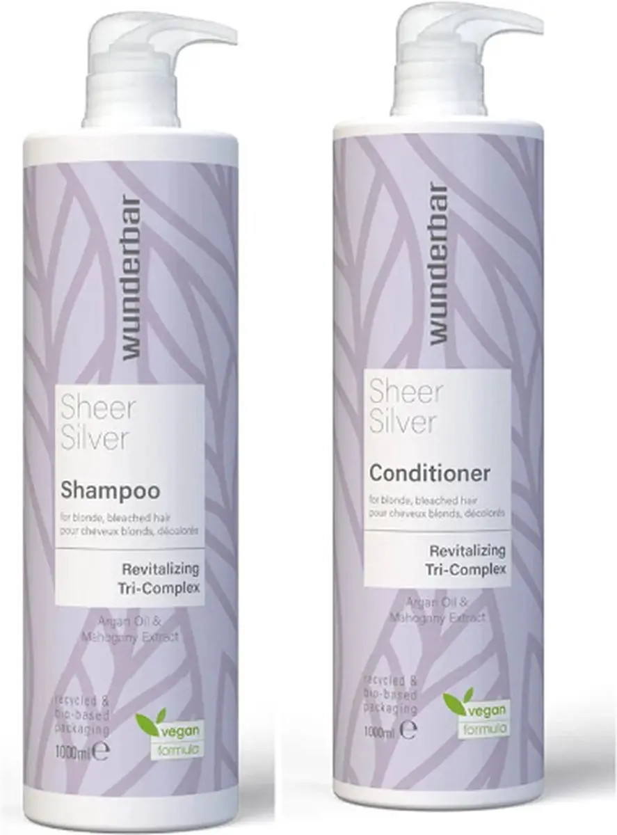 Wunderbar Vegan Colour Protect Sheer Silver Duo Shampoo & Conditioner 2L
