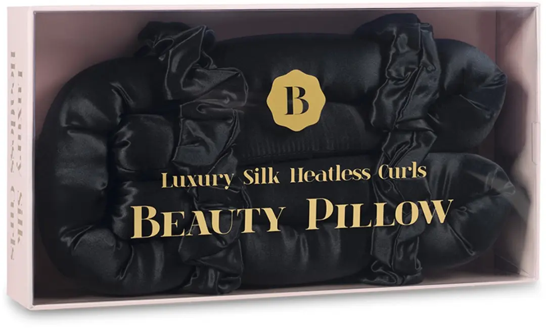 Beauty Pillow Luxury Silk Heatless Curls 22 Momme - Zwart