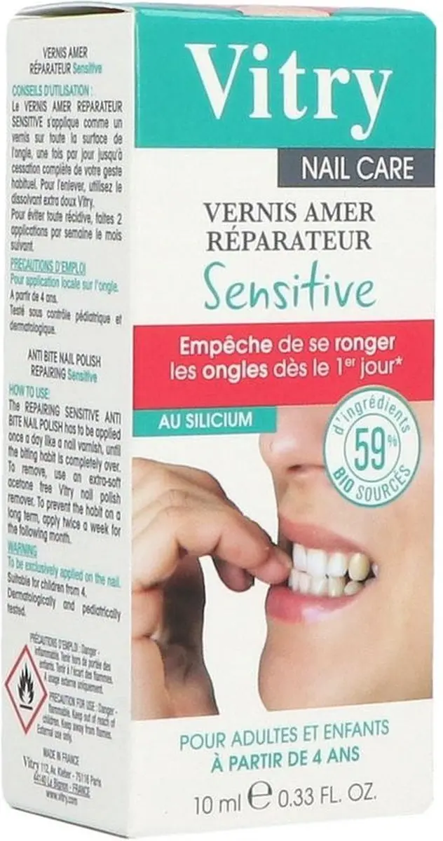 Vitry Nail Polish Repairer Bitter Sensitive 10ml - Kleurloos