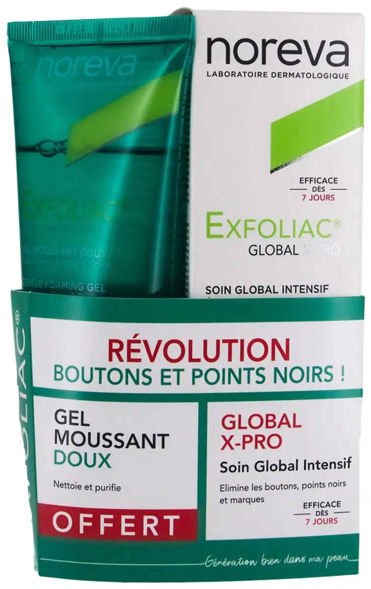 NOREVA Exfoliac Global X-Pro Intensive Global Care 30ml + Gentle Foaming Gel 100