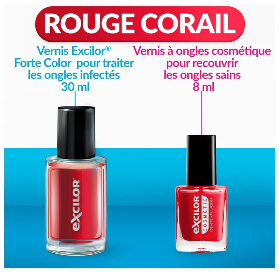 Excilor Forte Color Red Schimmelnagel 38ml - Nagellak 8ml