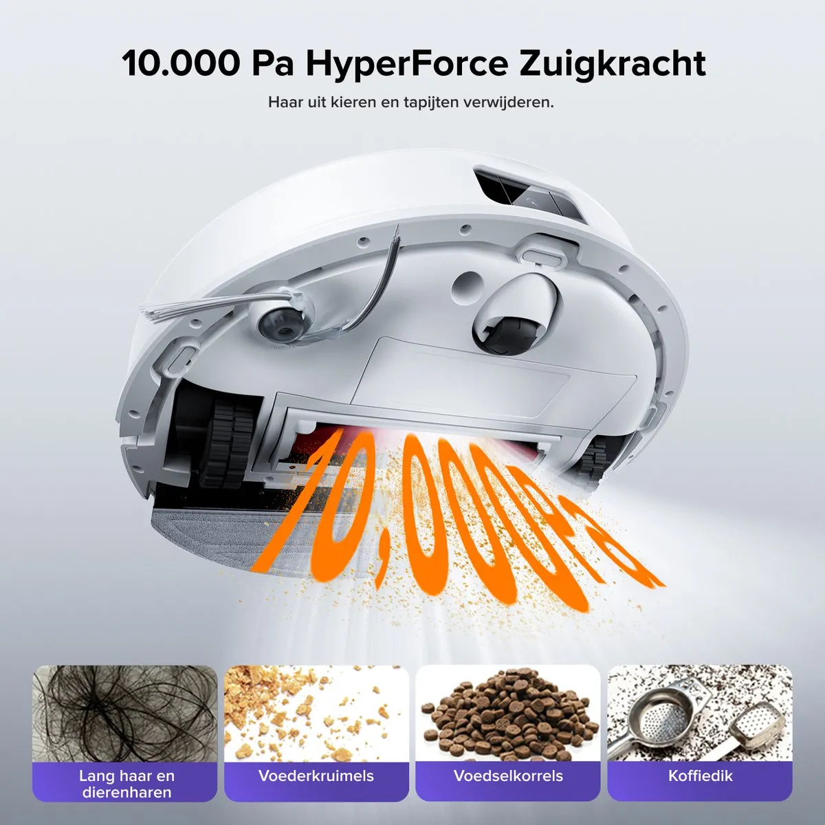 Roborock Q10 S5+ Robotstofzuiger - 10.000 Pa - Wit