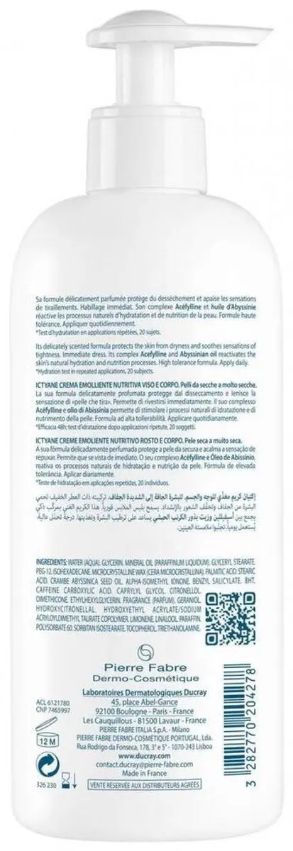 Ducray Ictyane Voedende Crème 400ml