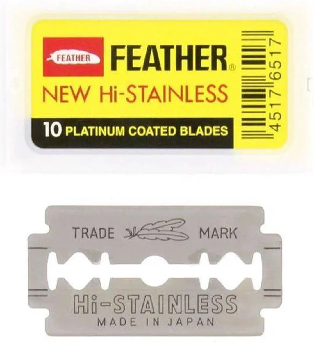 Feather Double Edge Scheermesjes 10 Stuks - Zilver