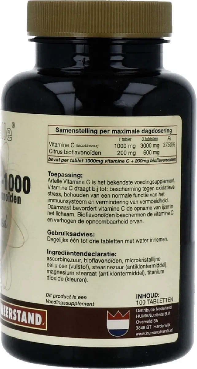 Artelle Vitamine C 1000mg Bioflavonoïden 100 Tabletten