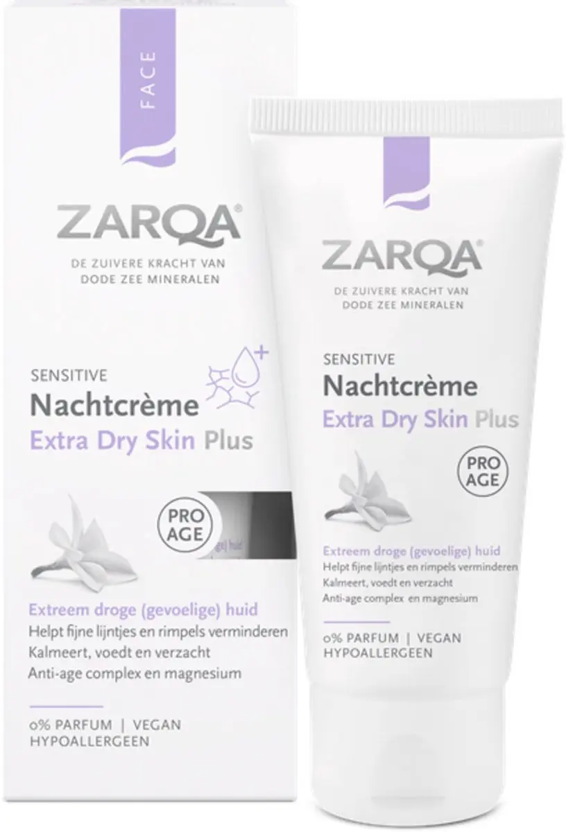 Zarqa Nachtcreme Extra Dry Plus Sensitive 3x50ml