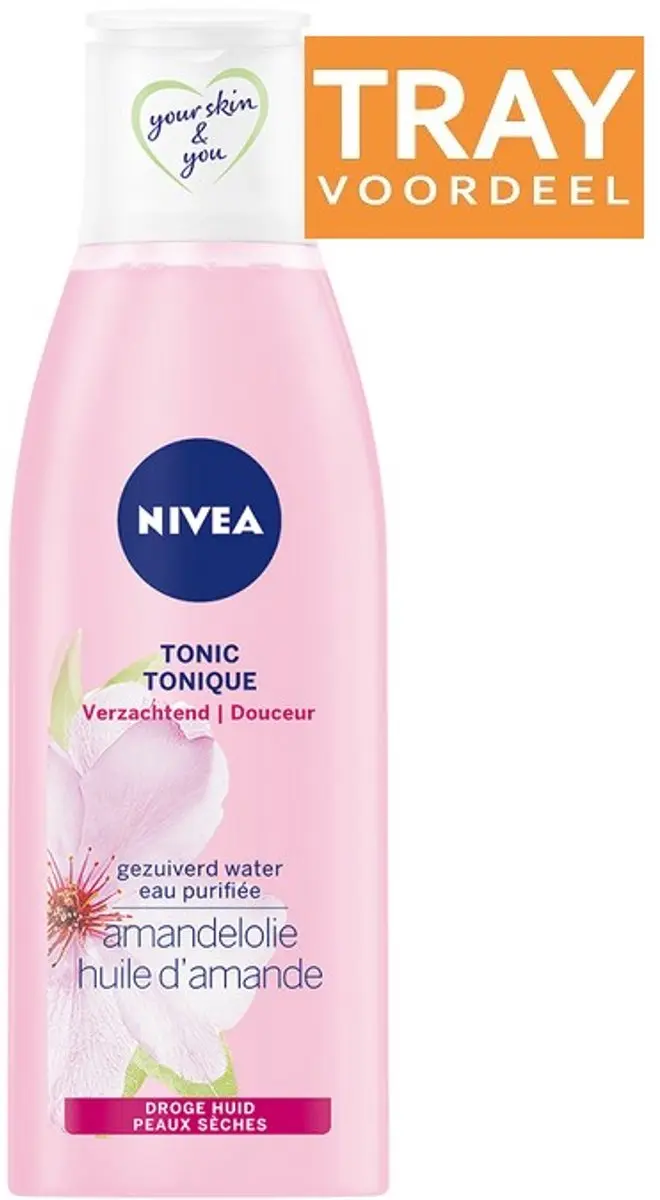 NIVEA Verzachtende Reinigingstonic Amandelolie Droge Huid 24x200ml