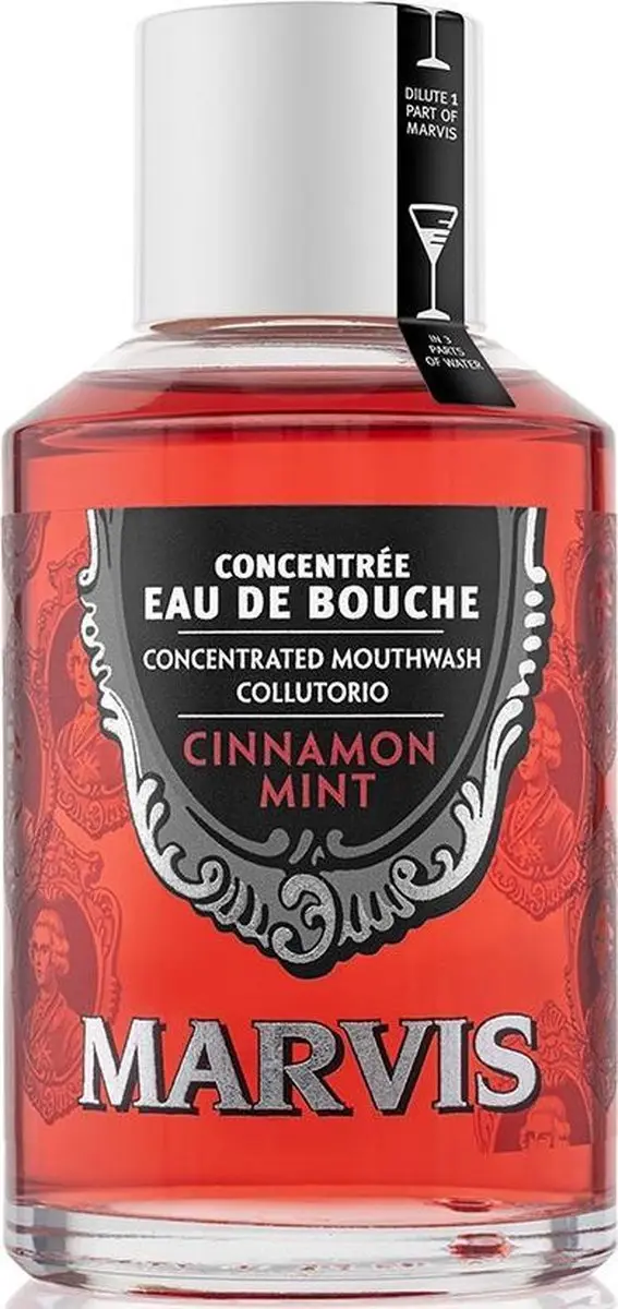 Marvis Mondwater Cinnamon Mint 120ml - Rood