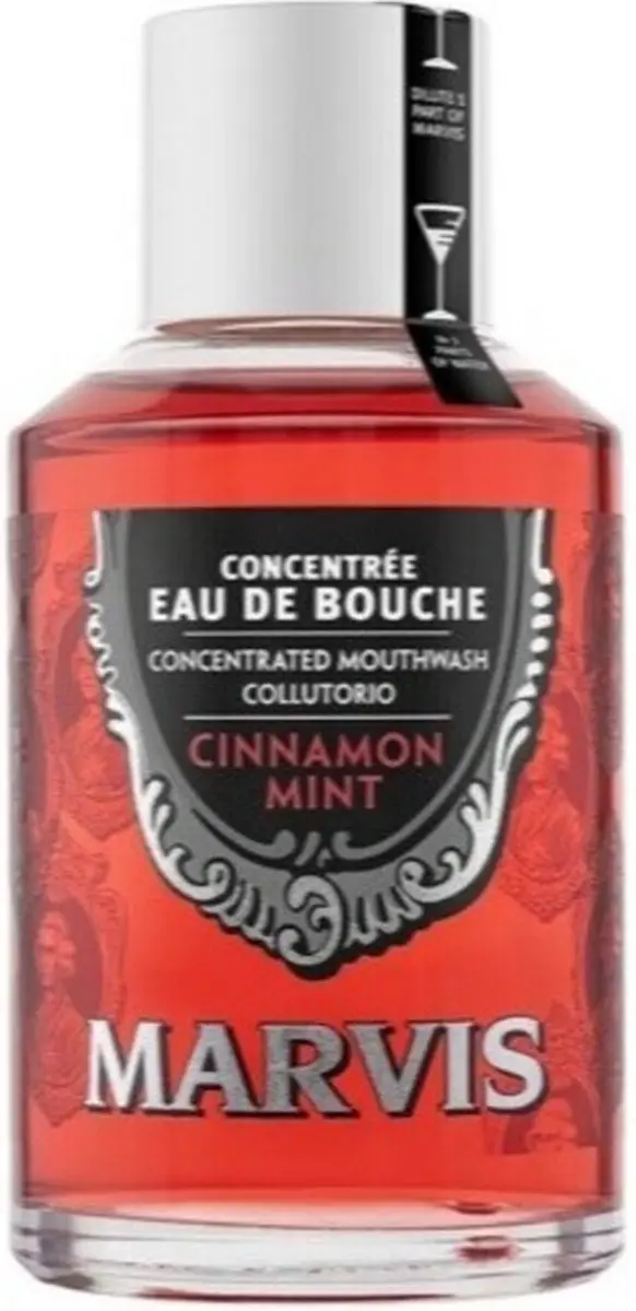 Marvis Mondwater Cinnamon Mint 120ml - Rood