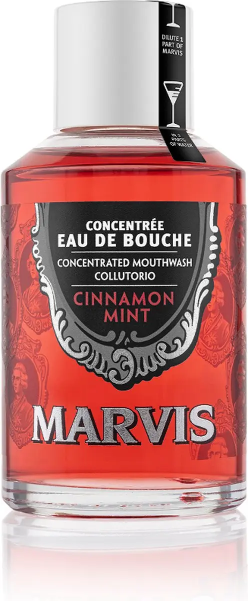 Marvis Mondwater Cinnamon Mint 120ml - Rood