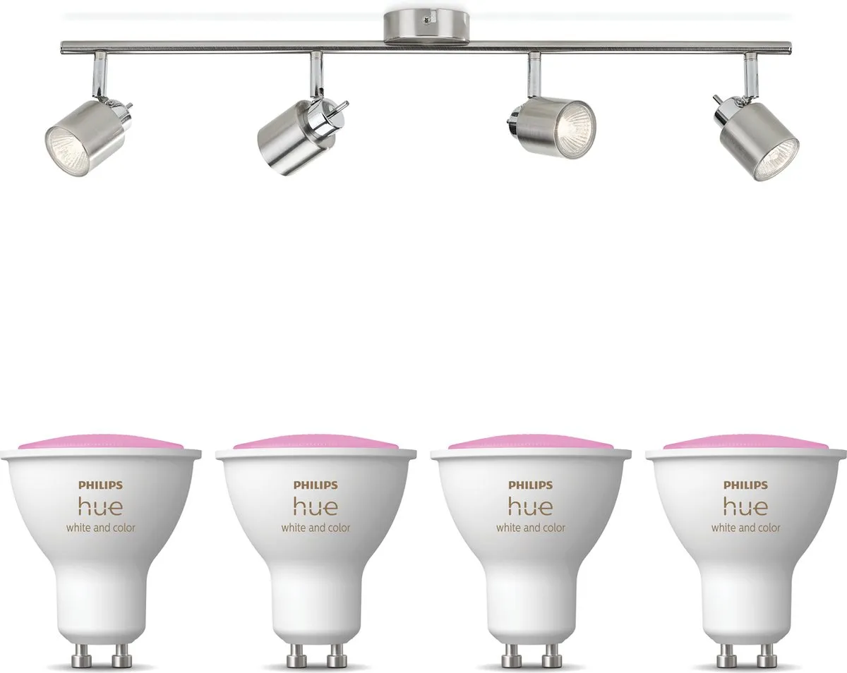 Philips Hue Meranti Opbouwspot 4x GU10 RGBW