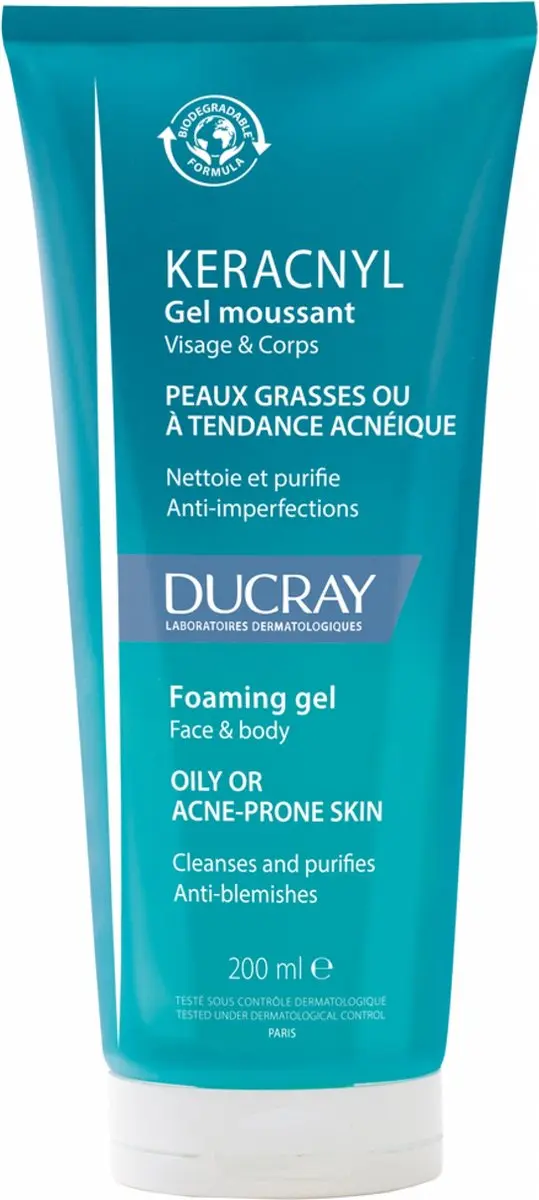 Ducray Keracnyl Schuimende Gel 200ml