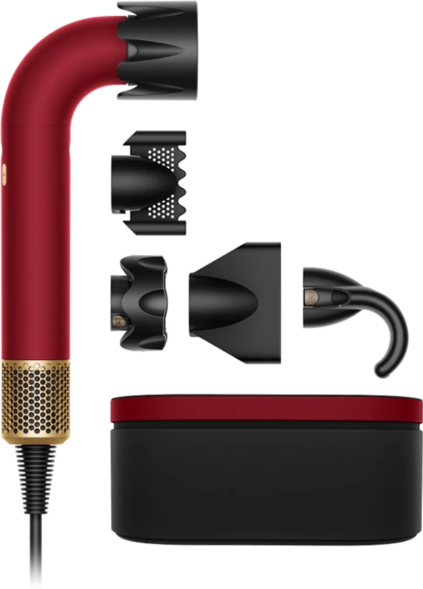 Dyson Supersonic r Straight+Wavy - Föhn - Red Velvet/Goud