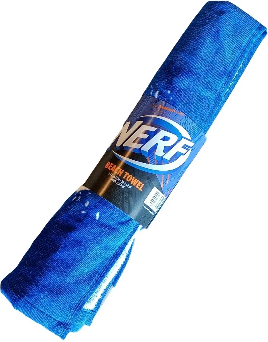 Nerf Strandhanddoek 72x152cm - Blauw