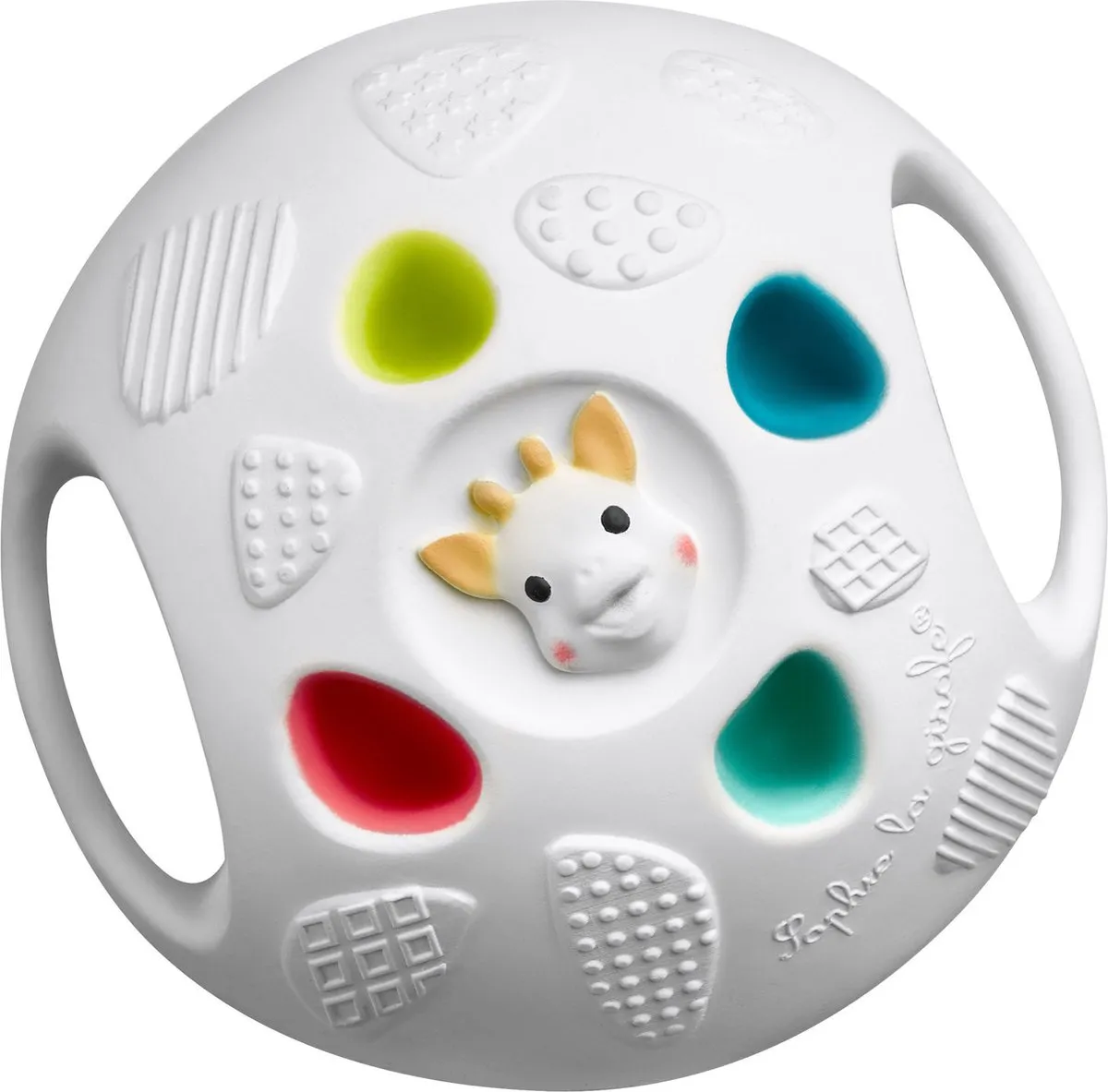 Sophie de Giraf So'Pure Senso'Ball Speelbal - 100% Natuurlijk Rubber - Ø9.5 cm