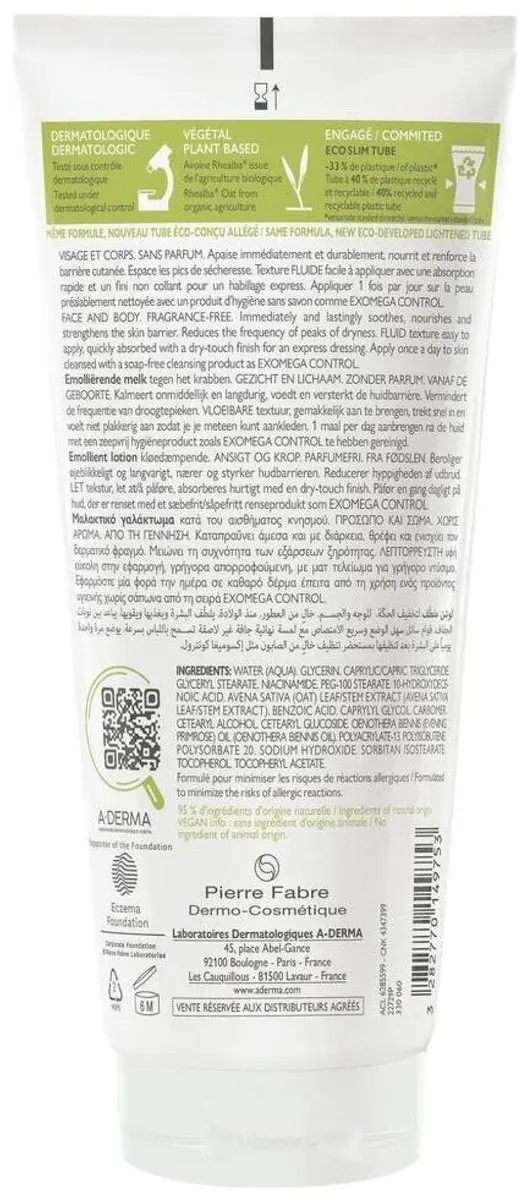 A-Derma Exomega Control Bodylotion 200ml