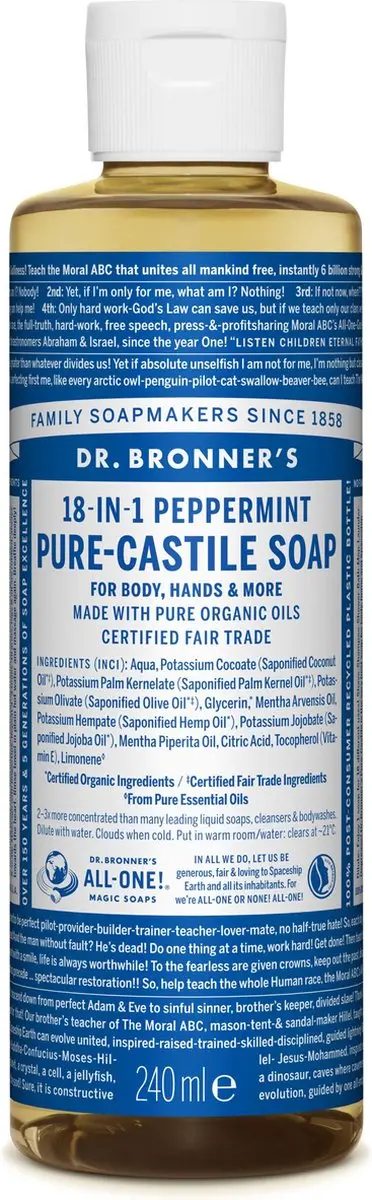 Dr. Bronner's Magische Zeep Pepermunt 240ml
