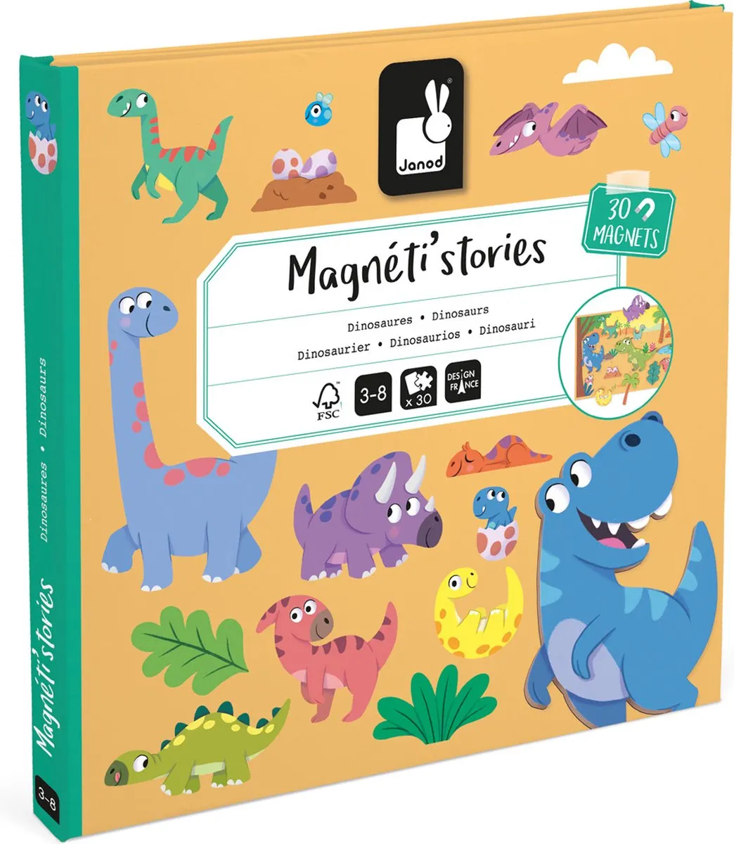 Janod Magneti Stories Dinosaurus - 30 Magneten