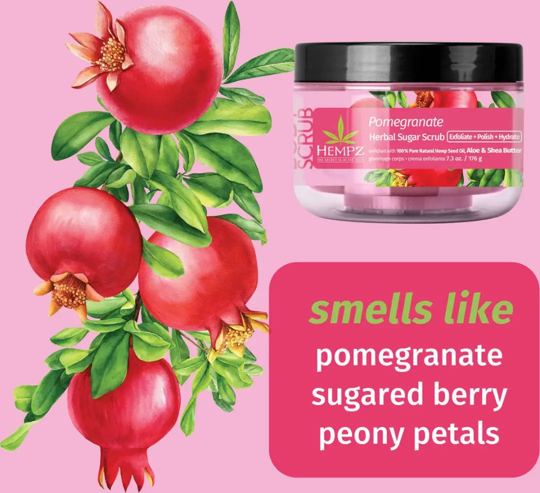 Hempz Pomegranate Herbal Sugar Scrub 176g