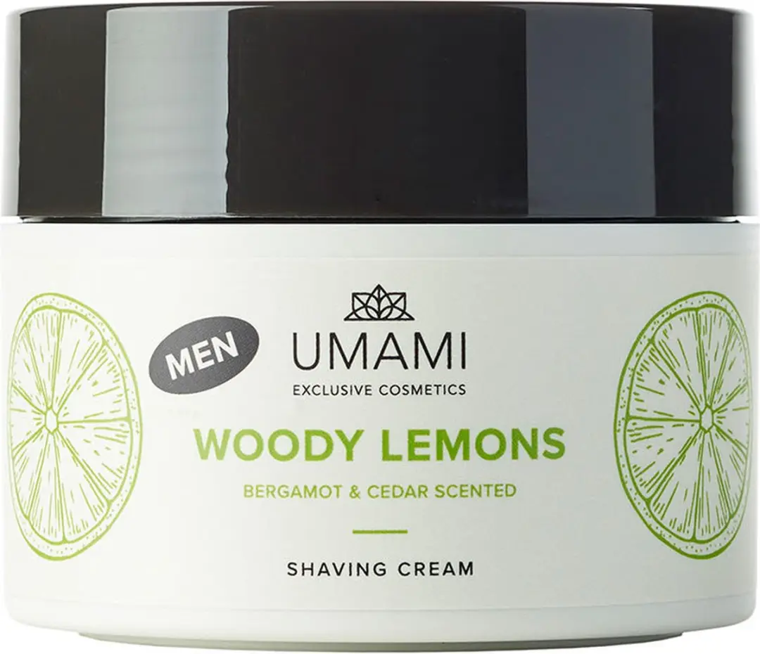 Umami Woody Lemons Bergamot & Ceder Heren Scheercrème 250ml