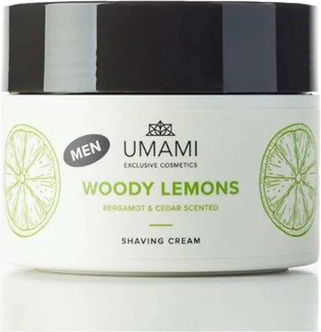 Umami Woody Lemons Bergamot & Ceder Heren Scheercrème 250ml