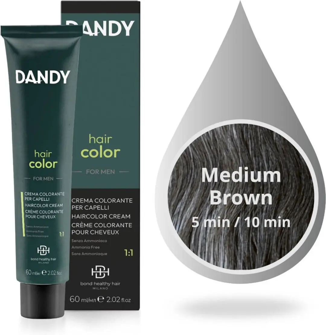 Dandy Hair Color 4 Midden Bruin 60ml